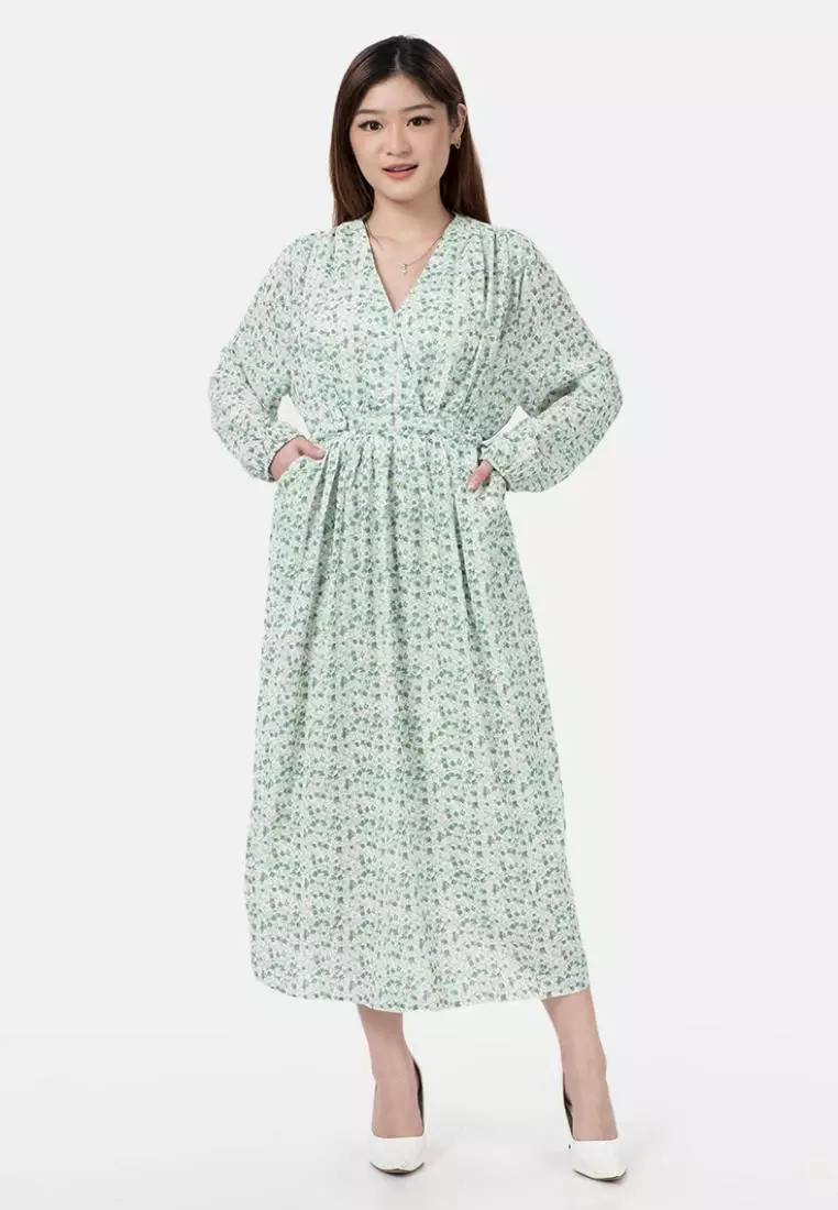 Orchid Long Dress in Green