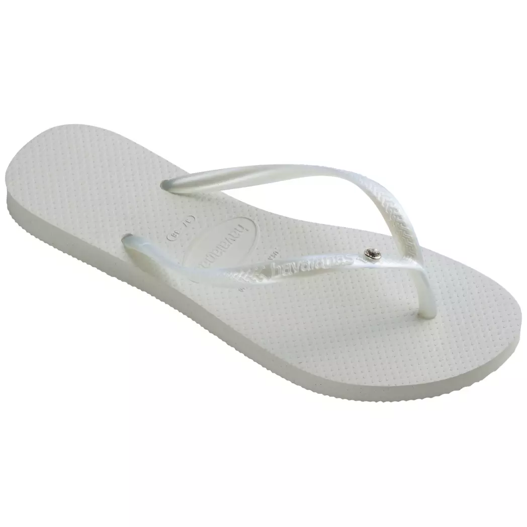 Havaianas 0001 Slim Crystal SW II White - Sandal Wanita