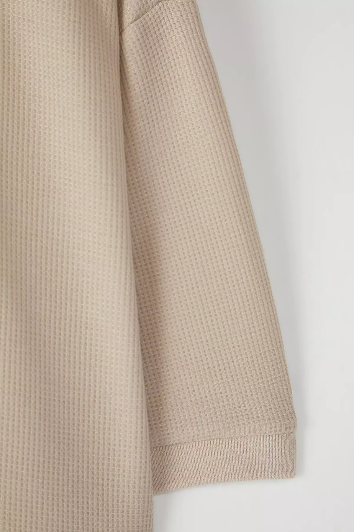 stone Oversize/Wide Cut Textured Polo Neck T-shirt TMNSS25PO00003