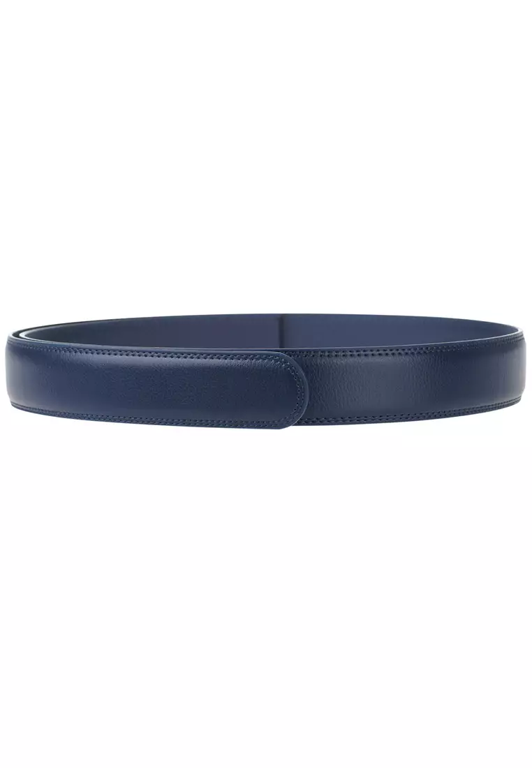 Men's Genuine Leather Ratchet Belt Automatic Buckle Replacement Belt 35mm Width
