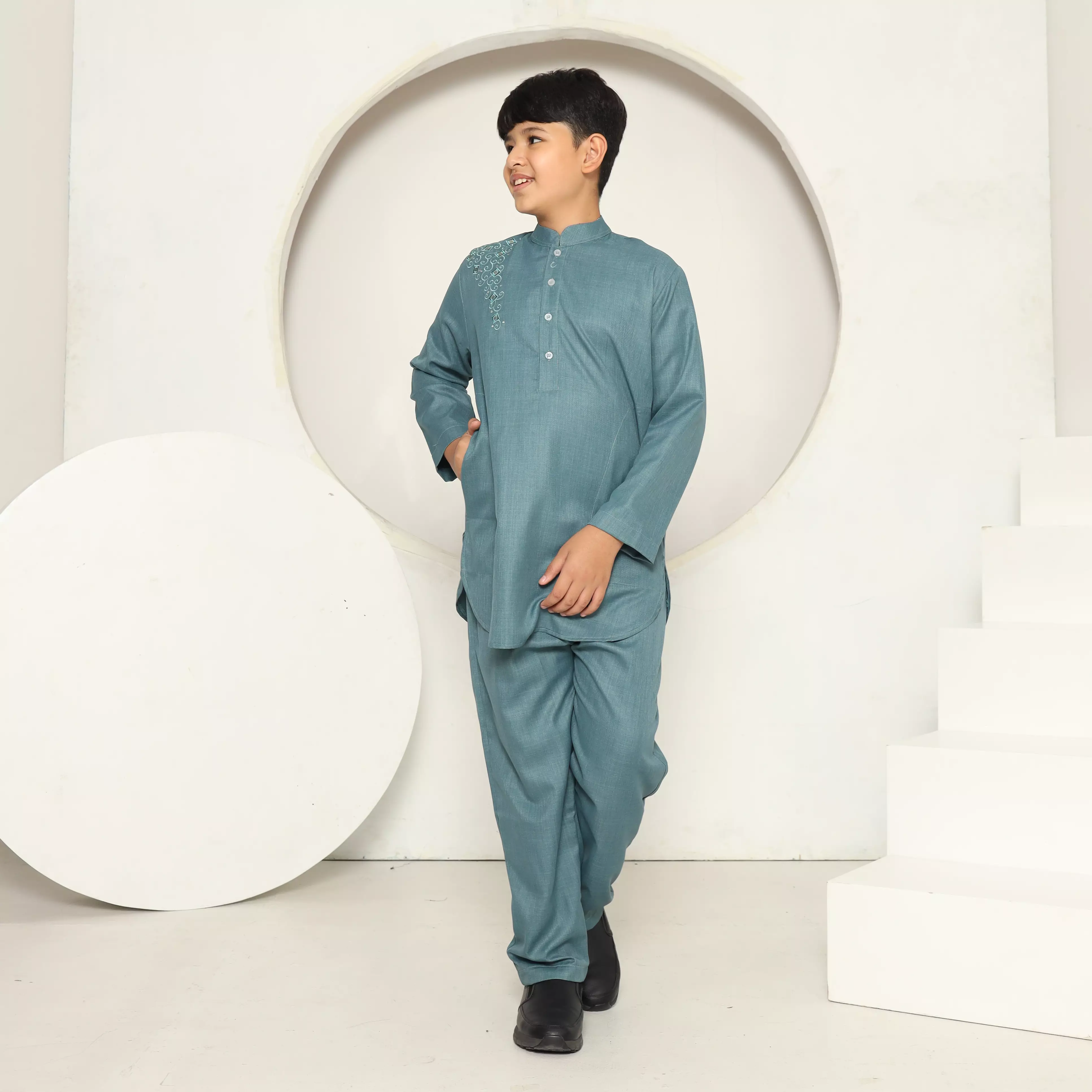 Setelan Baju Koko Sarimbit Pakistan Kurta Anak PKA 09 Tosca