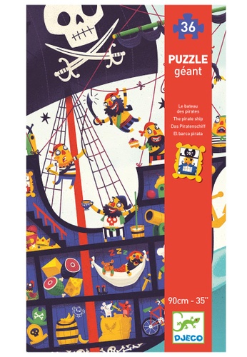 DJECO DJECO The Pirate Ship Puzzle (36 Pieces) - Giant Puzzle, Jigsaw, Cardboard 148AATH4EFBB93GS_1