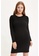 DeFacto black Long Sleeve Mini Dress E8205AA3115338GS_1
