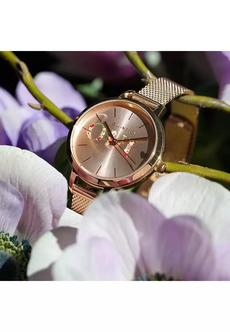 [Sustainable Watch] Oui & Me Petite Fleurette 32mm Women's Quartz Rose Gold Watch ME010044