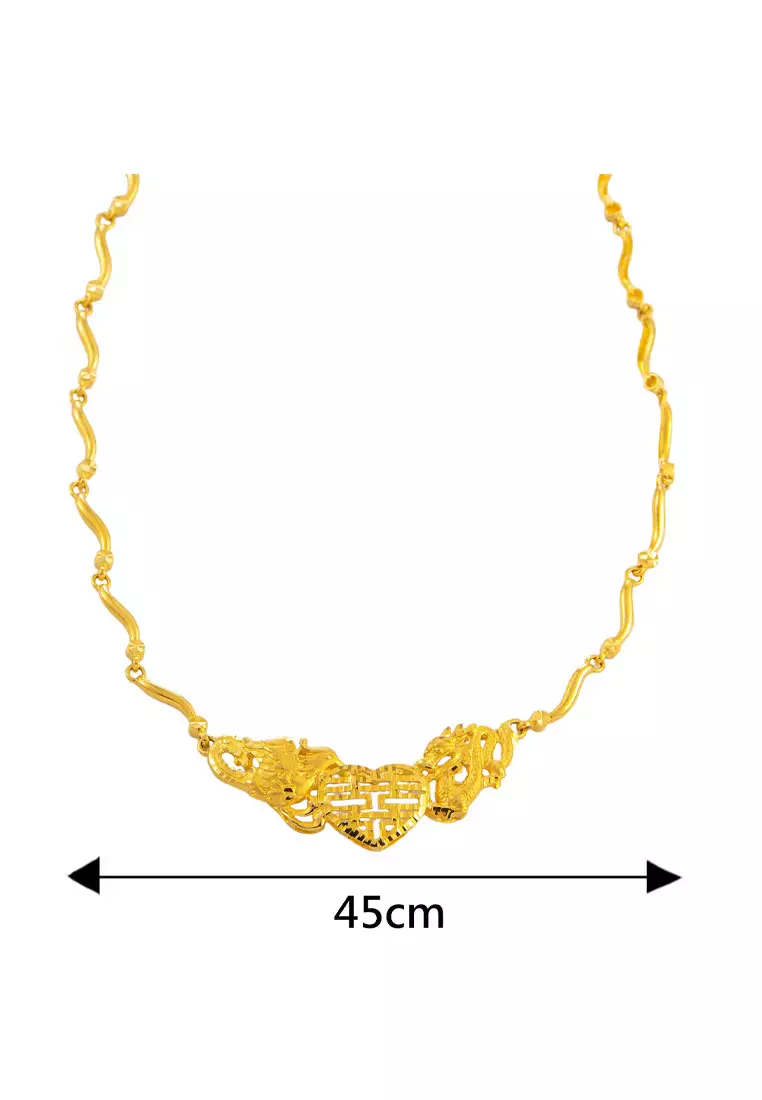 [ With Necklace ] LITZ 916 (22K) Gold Necklace GC0071 (17.09g+/-)
