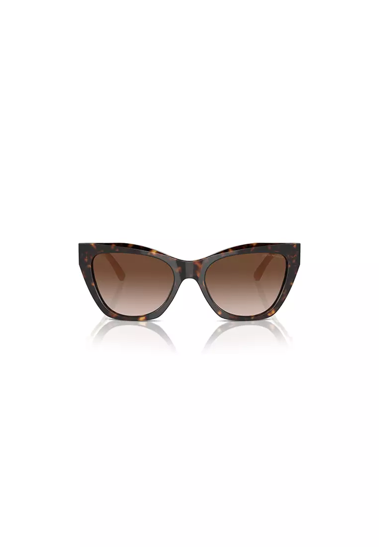Women's Cat Eye Frame Brown Acetate Sunglasses - EA4176