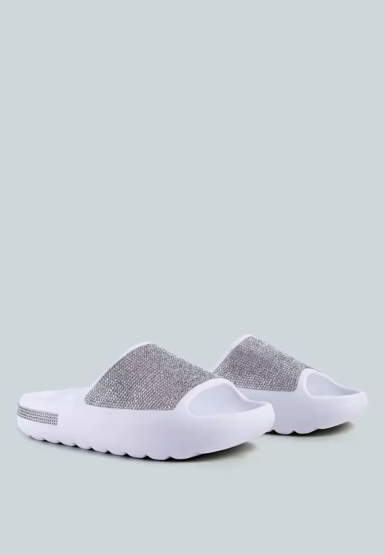 White store diamante sliders