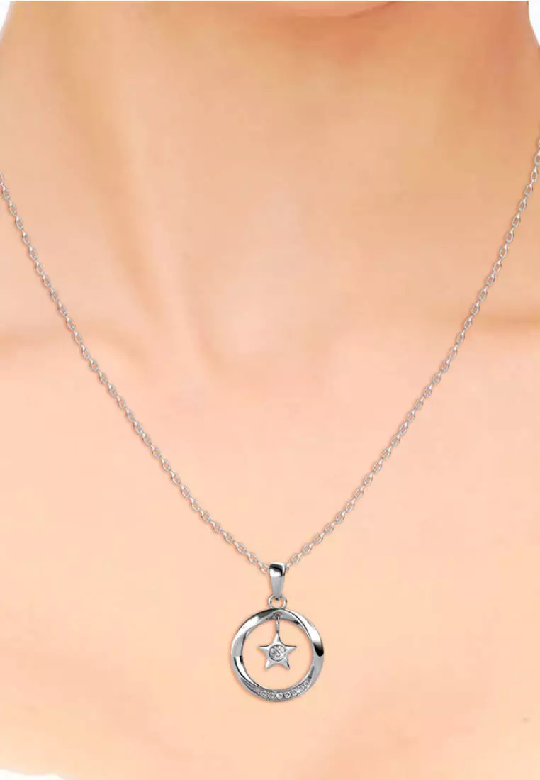 Stellar Pendant WG - Kalung Crystal by Her Jewellery
