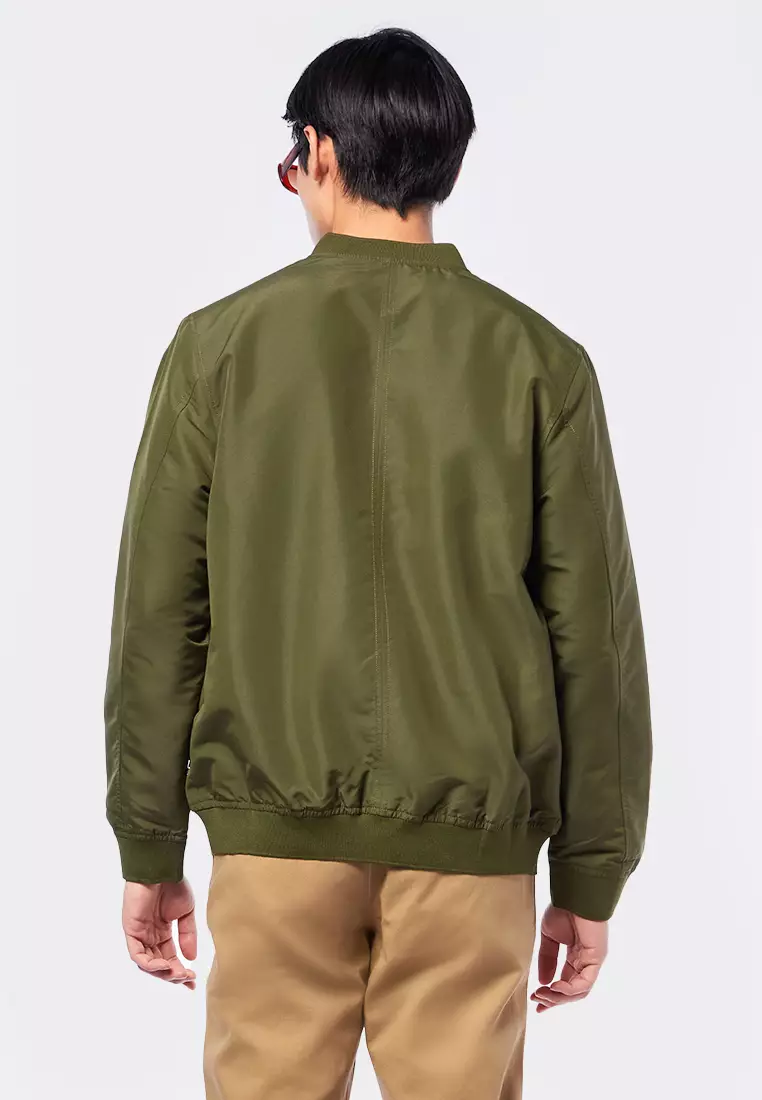 Slim fit discount nylon flight jacket