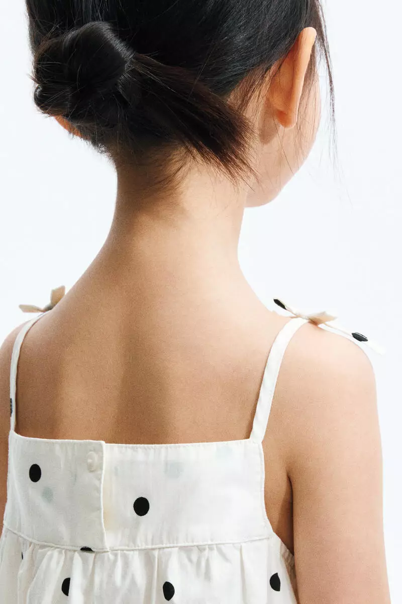 Cotton poplin strappy dress