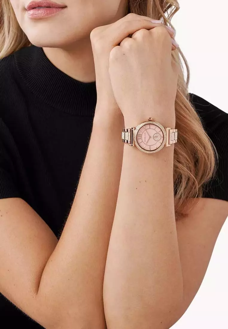 Jam tangan mk outlet rose gold