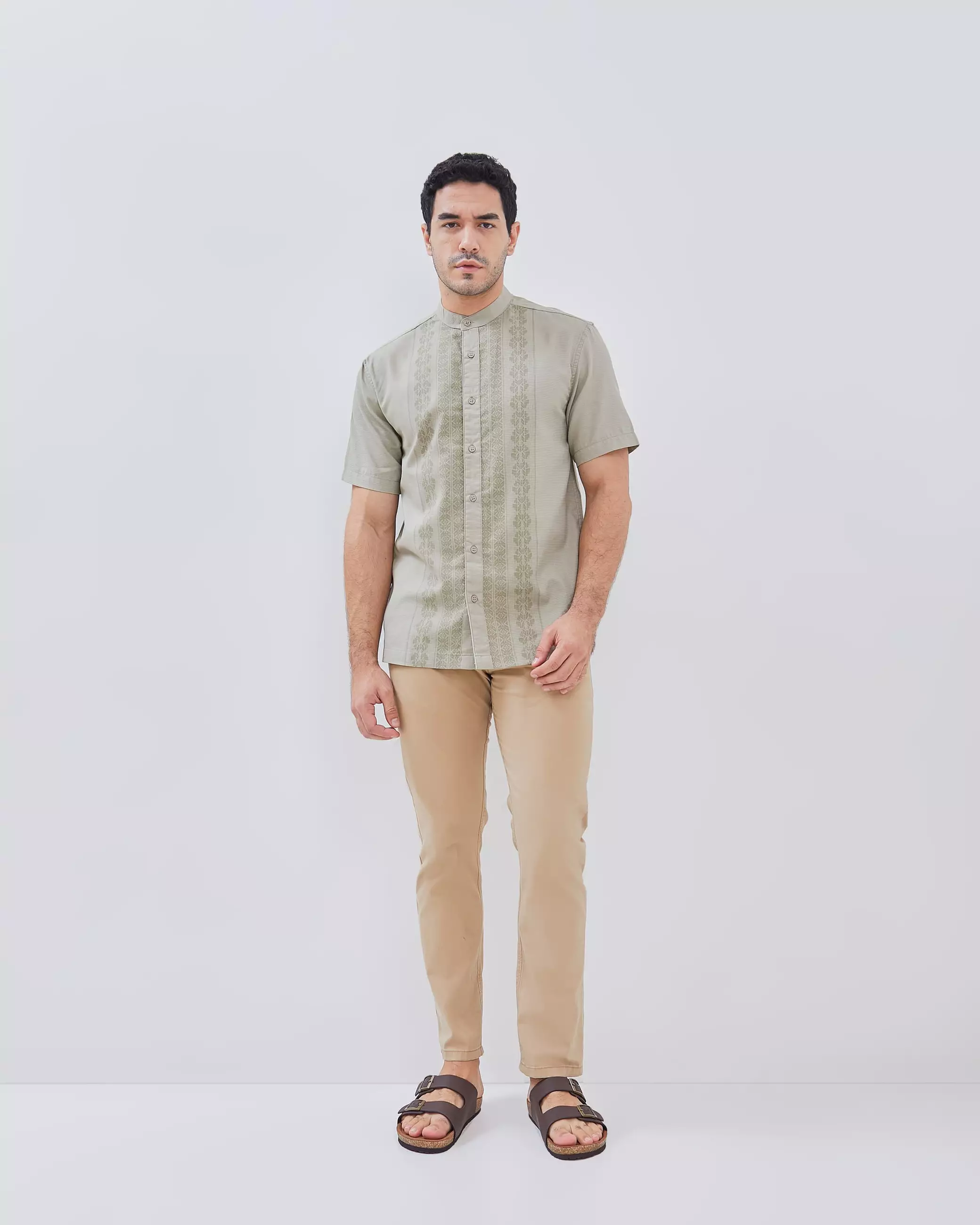 AMK Kemeja Koko Pria Lengan Pendek KK Kurnia S/s Green