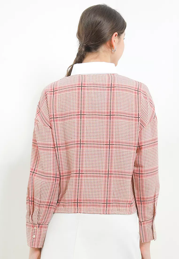 Mid Crop Plaid Shirt