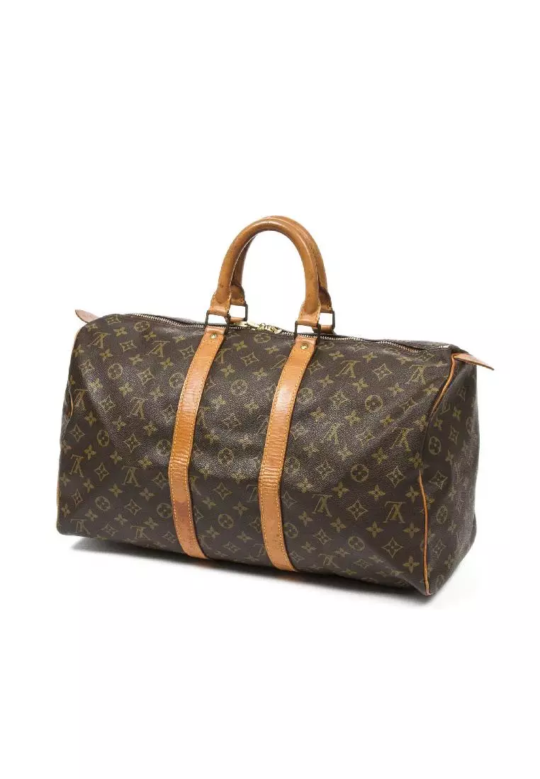 Louis Vuitton Keepall Boston Duffle 45 Red Leather for sale online