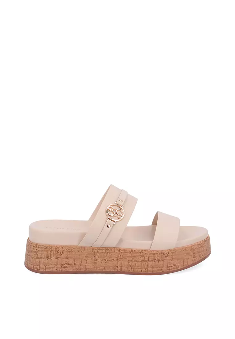 Discount on Carlo Rino  shoes - SKU: Medium Beige Chelsey Platform Sandals