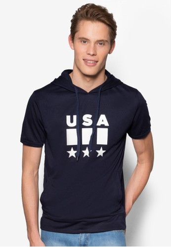 USA 連帽短袖上衣, 服飾, esprit outlet 台灣運動T恤