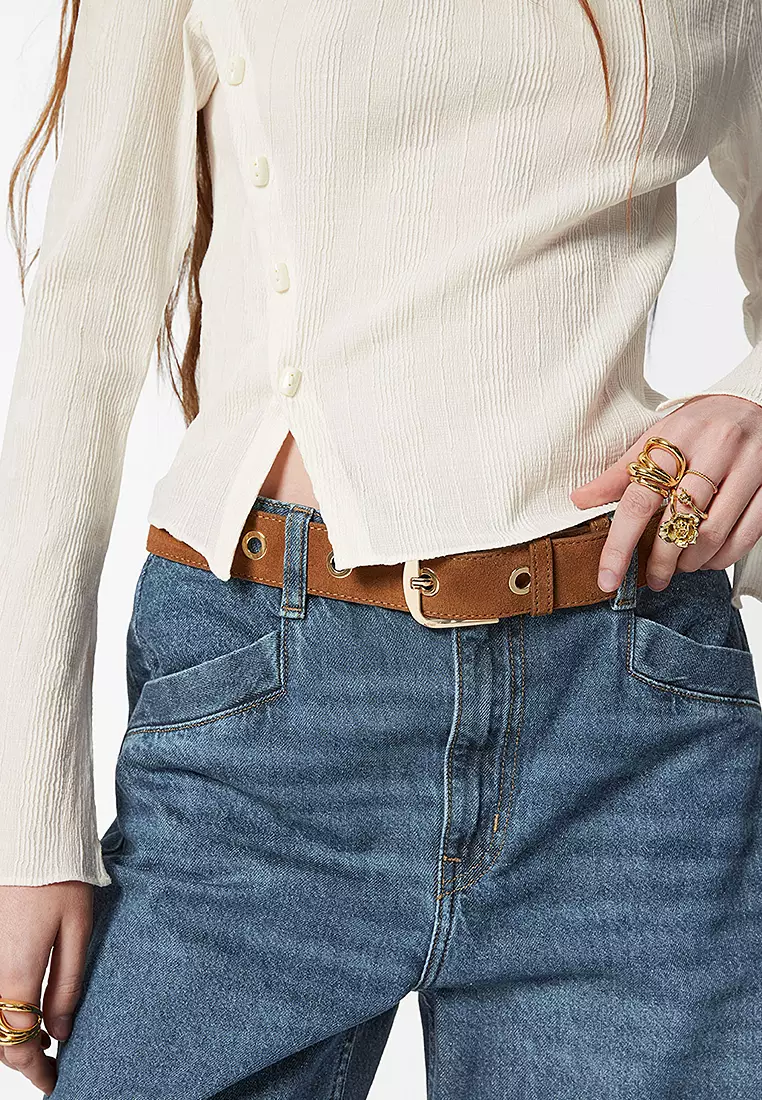 Boat-Neck Flared-Sleeve Top