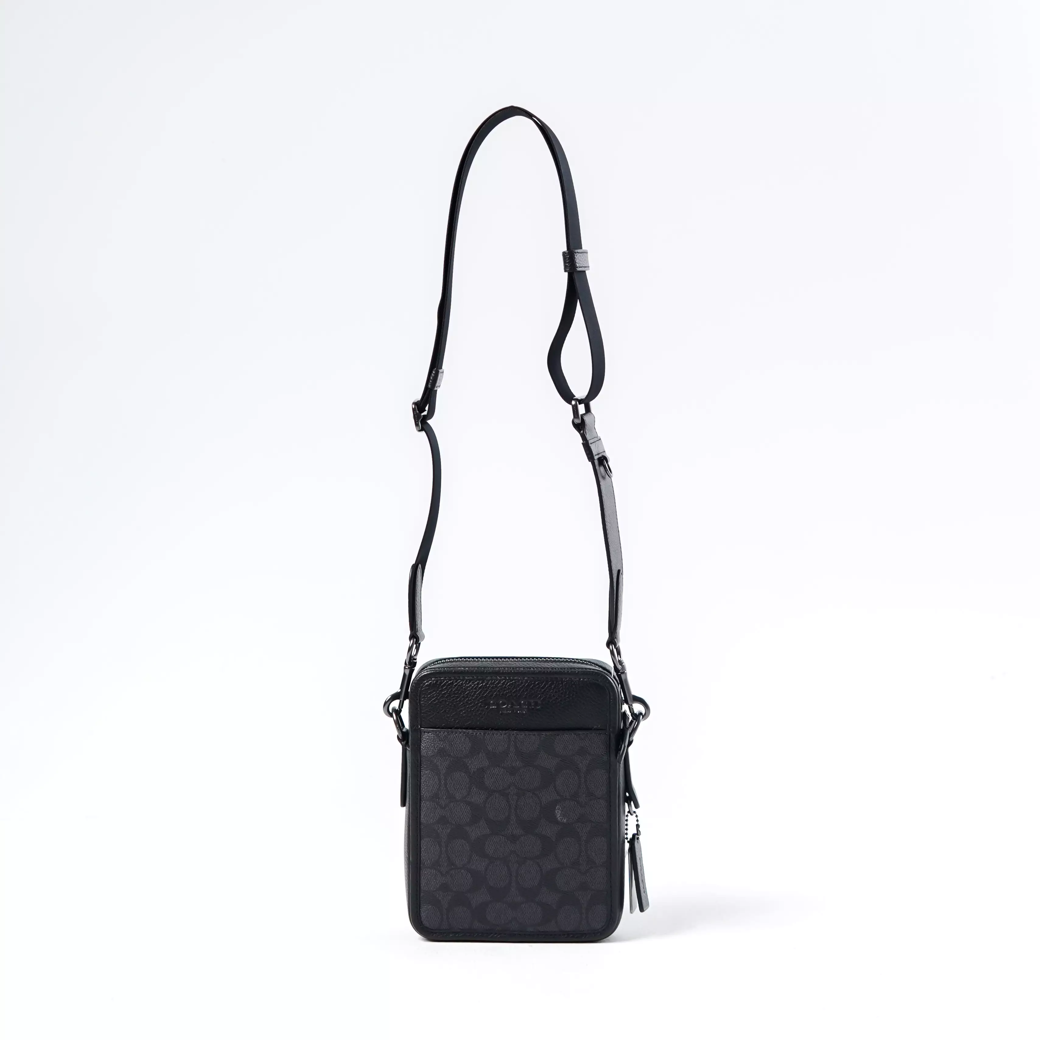 Tas COACH SULLIVAN MONOGRAM GREY BLACK SLING BAG 100% ORIGINAL