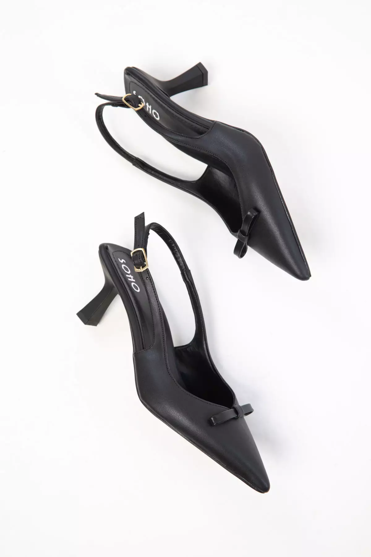 Black Women's Classic Heeled Shoes 20597