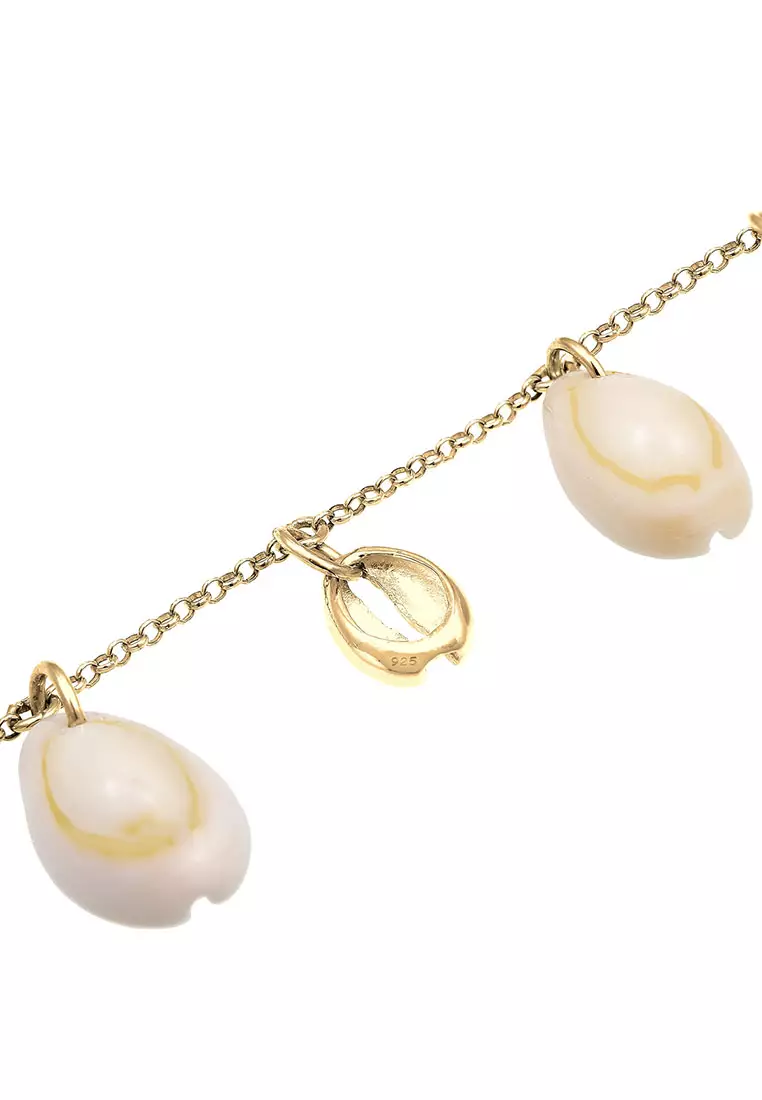 Bracelet Real Cowrie Shells Summer Plated