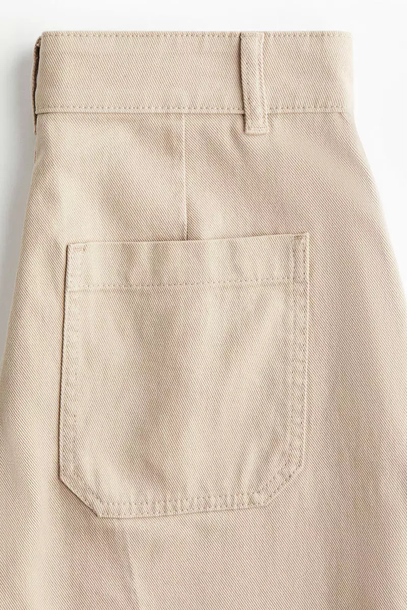 Wide twill trousers