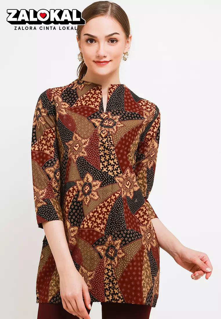 BATIK TALENTA EXCLUSIVE batik wanita blous KUNING w365