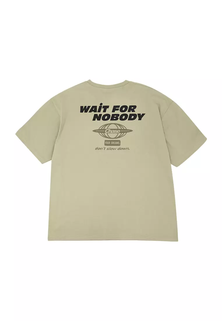Men's Graphic Oversize T-Shirt "Wait For Nobody"