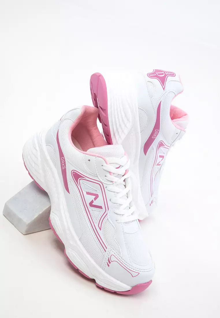 White-Fuchsia Women's Sneaker 20762