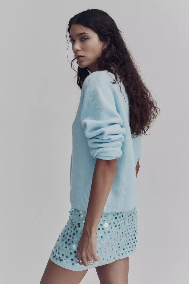 Sequined mini skirt