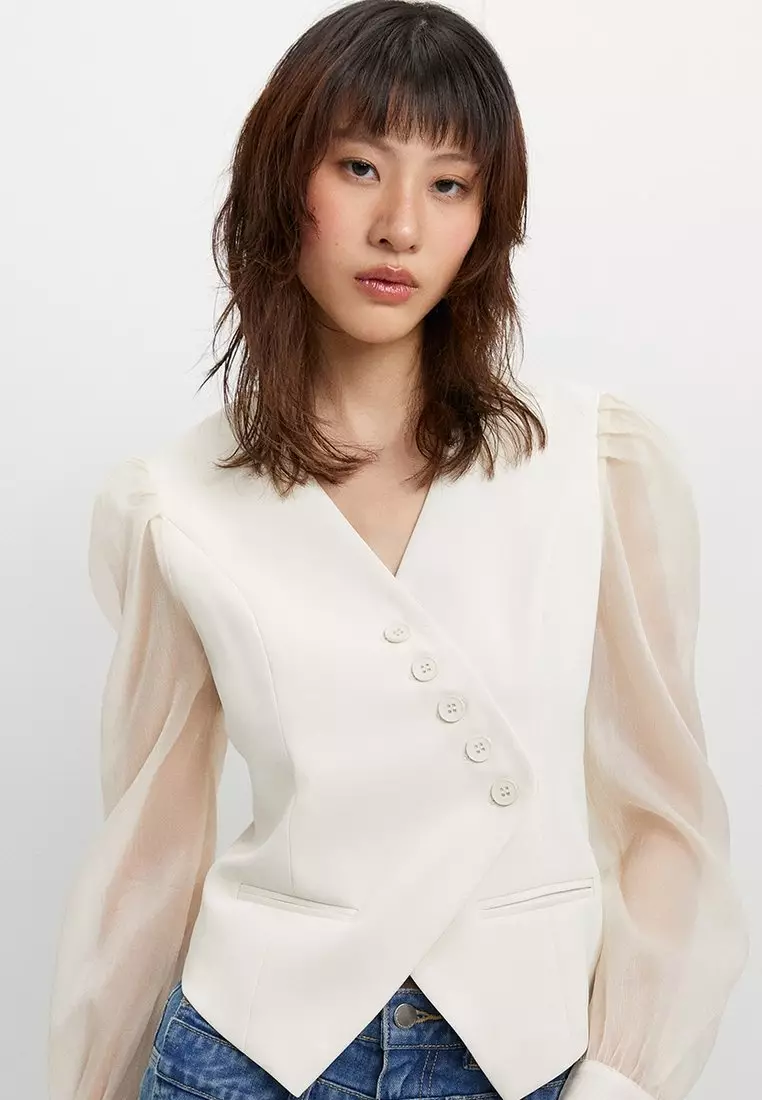 未使用forme 2025 Puff Sleeve Blouse mother Buy & Other Stories Puff-Sleeve Bow-Detail Blouse 2025