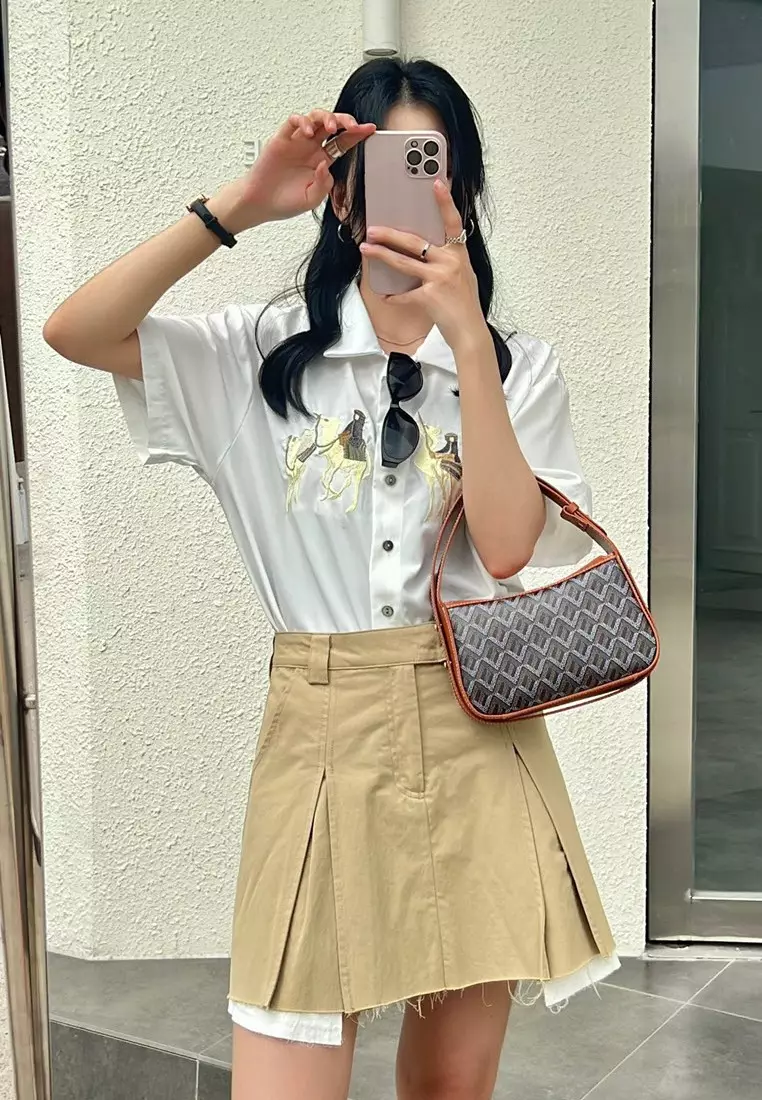 EMO - Dog Tooth side trunk Bag- Brown