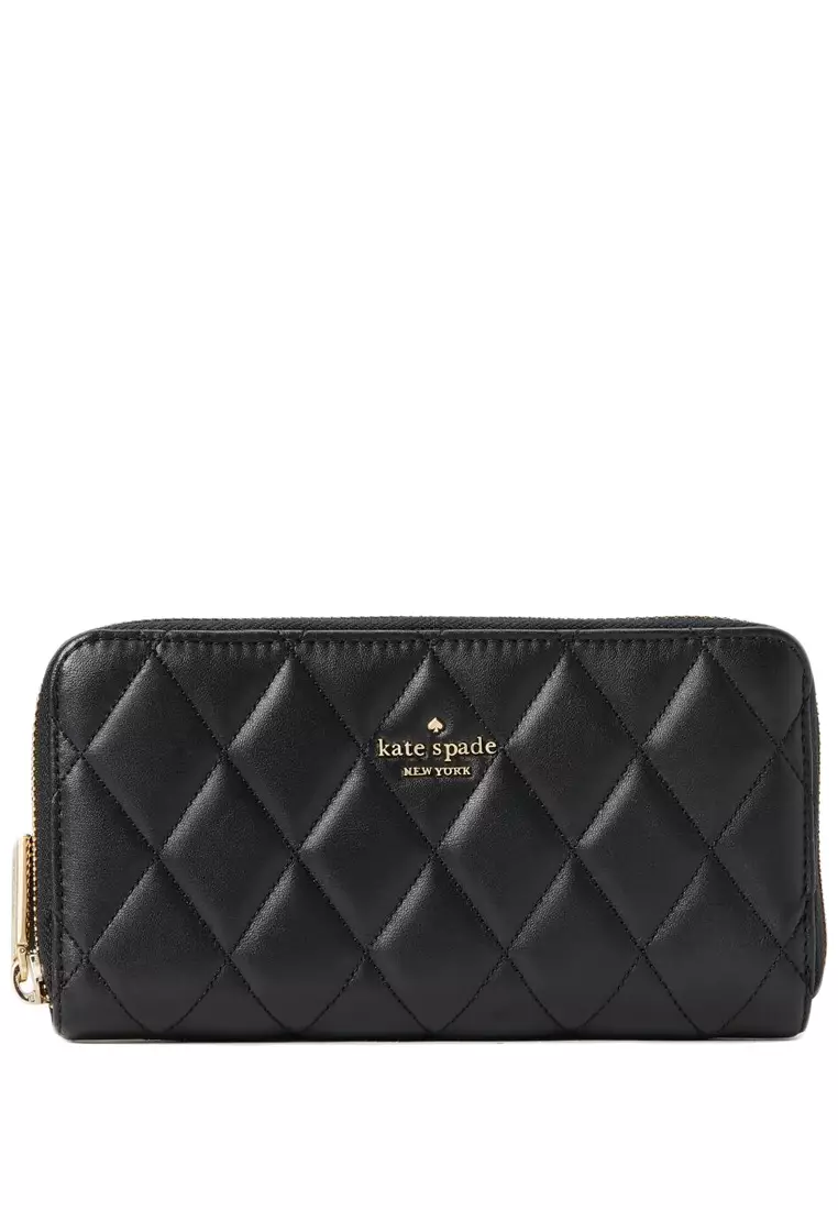 Kate spade black quilted wallet