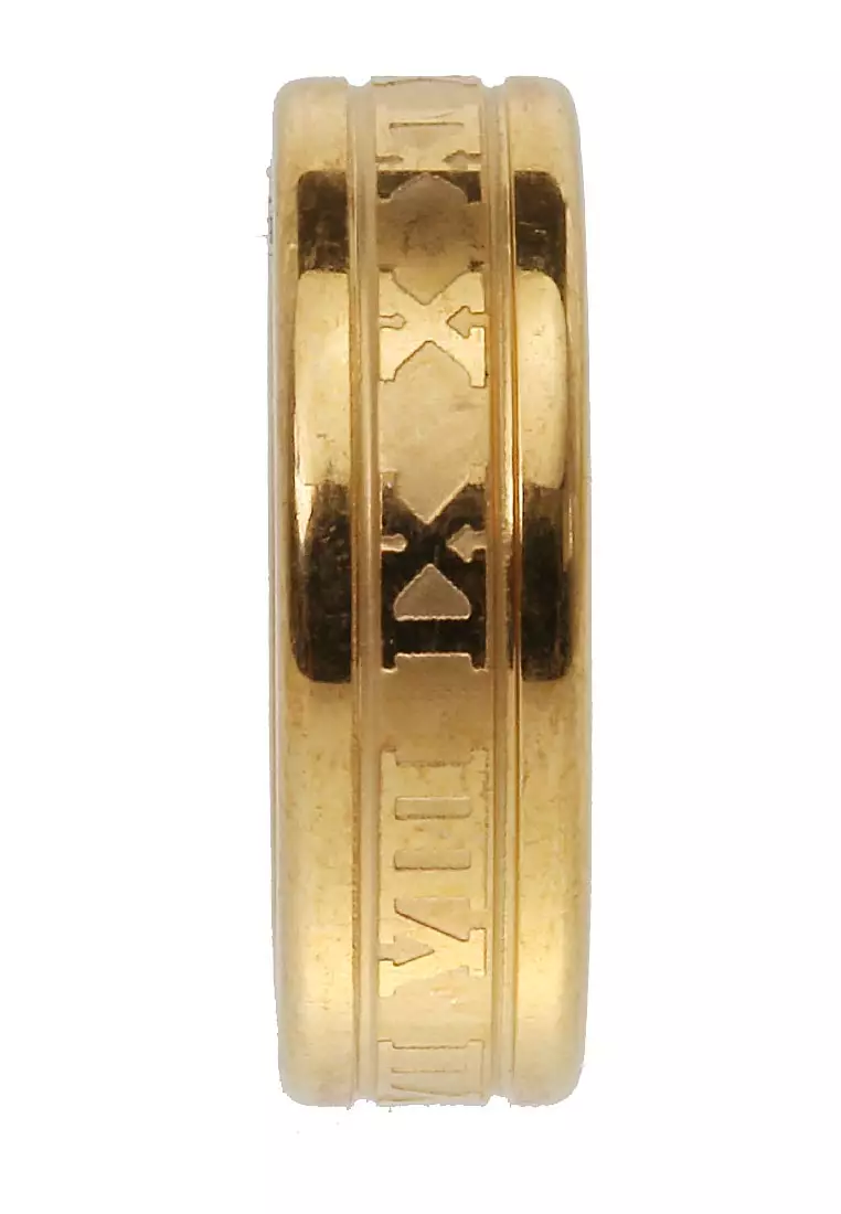 Ethan Ring Cincin Unisex Casual Simple Comfortable Stainless Material Titanium ORIGINAL - Gold