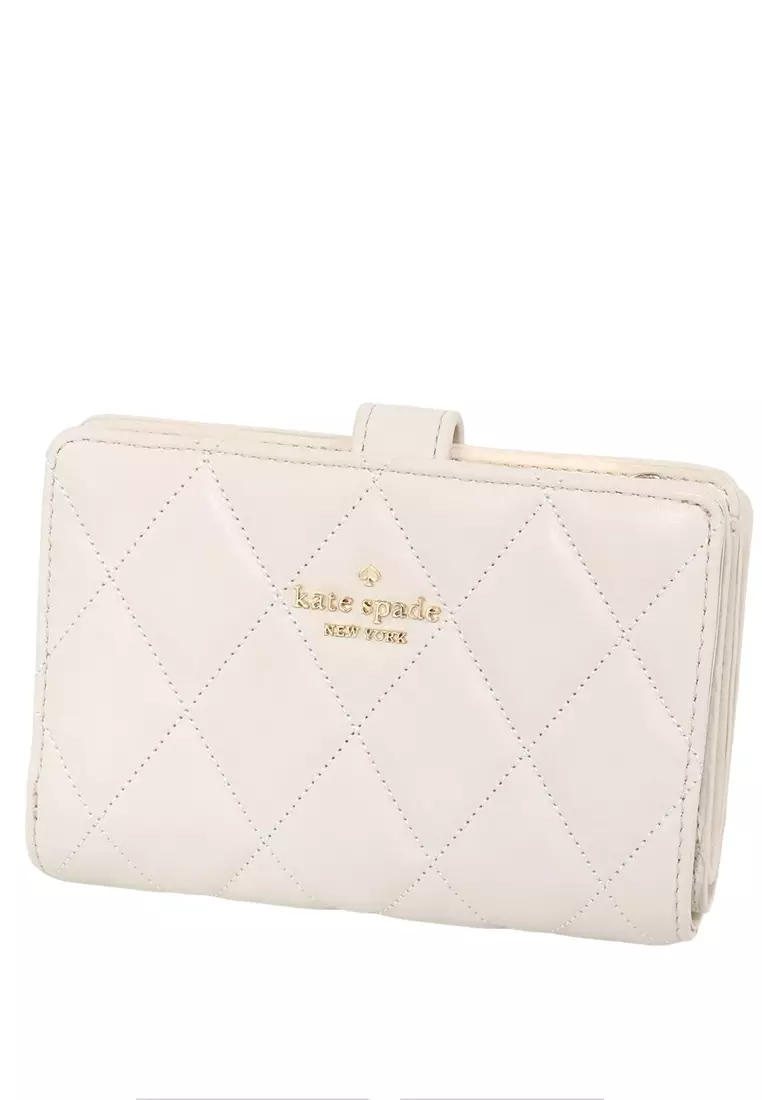 Buy Kate Spade Carey Medium Compartment Bifold Wallet White 2025