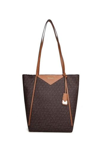 Buy Michael Kors Michael Kors Whitney Large Logo Tote Bag Brown
