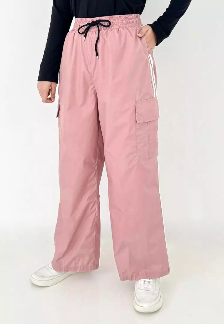 Daily Cargo Pants (Celana Panjang Kargo Muslimah) Pink