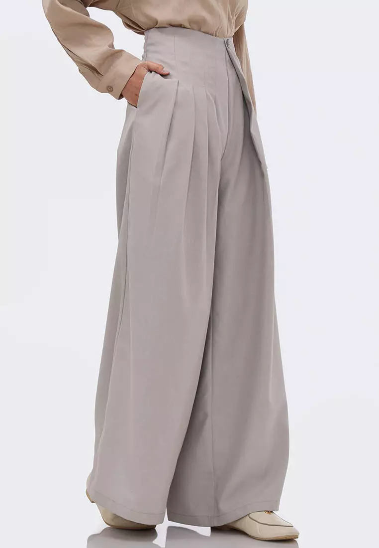Ria Miranda Ash Grey Kilah Pants