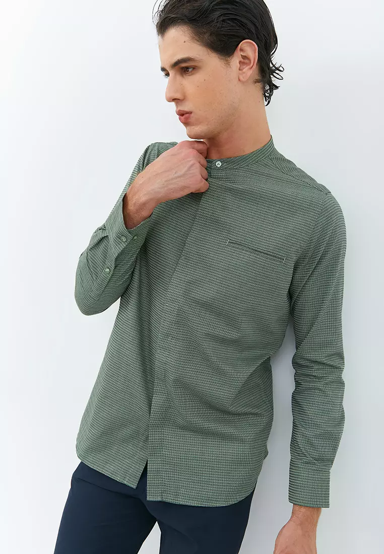 Jobb Dilkash Koko Pria Lengan Panjang Slim Fit Olive