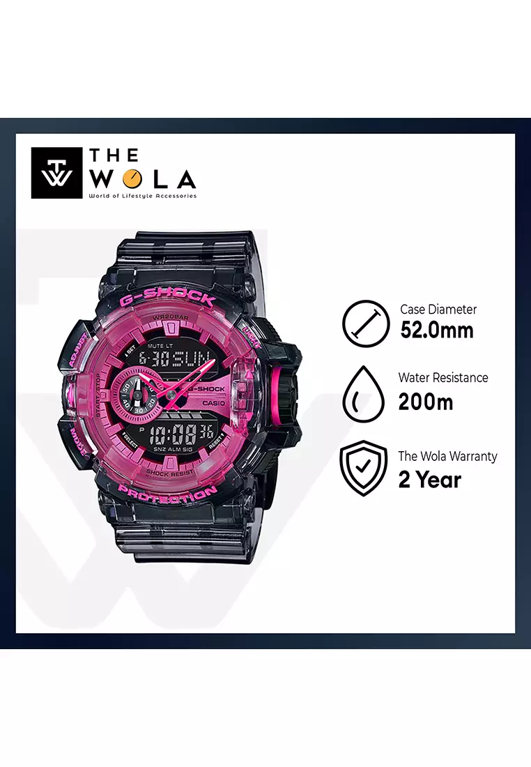 CASIO G-SHOCK GA-400SK クリアブラック&ピンク