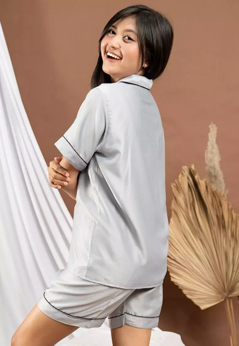 Piyama Satin Sleepwear One Set Pyjamas