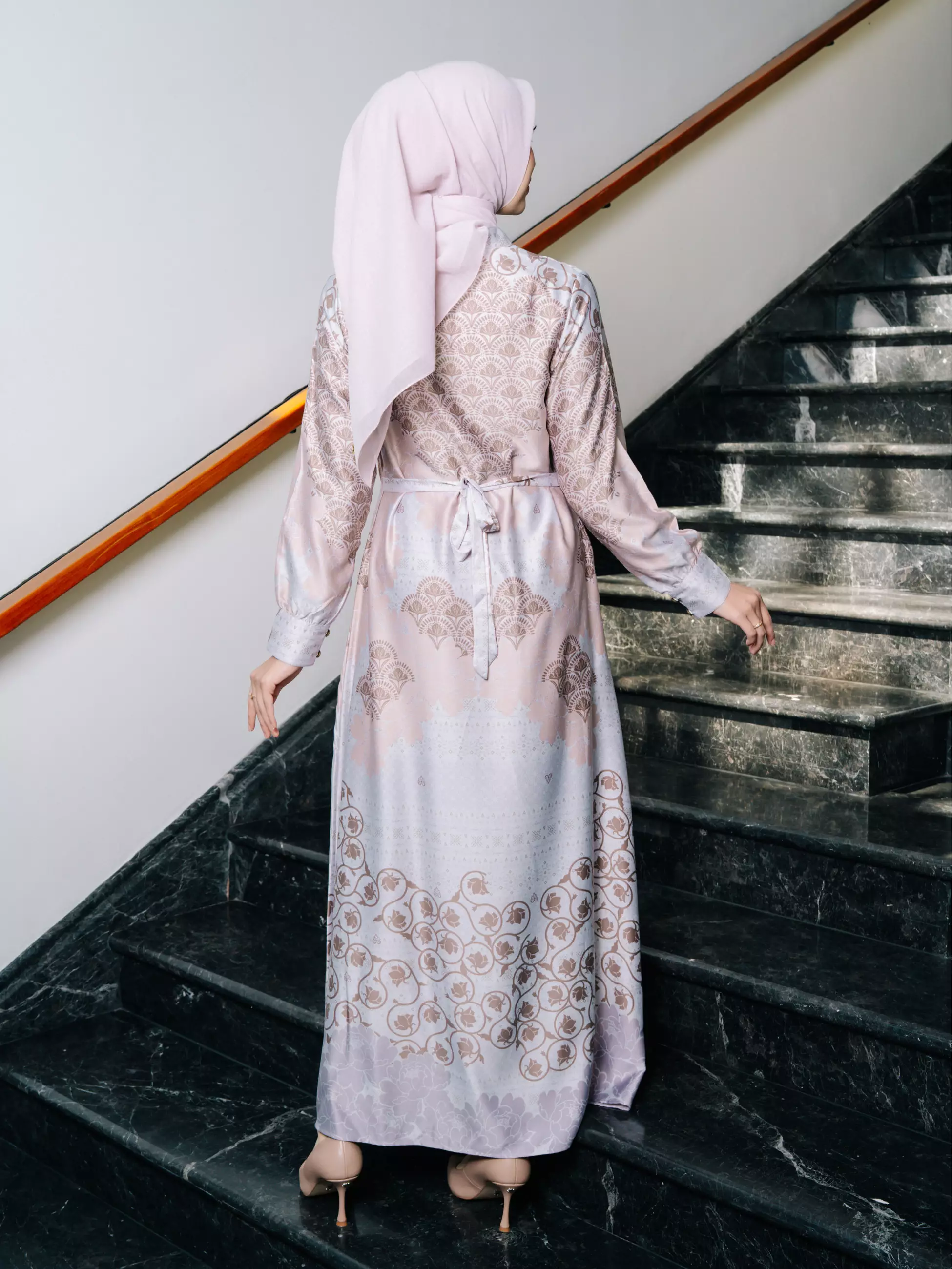 Kanaya Soft Pink Gamis Wanita Dress