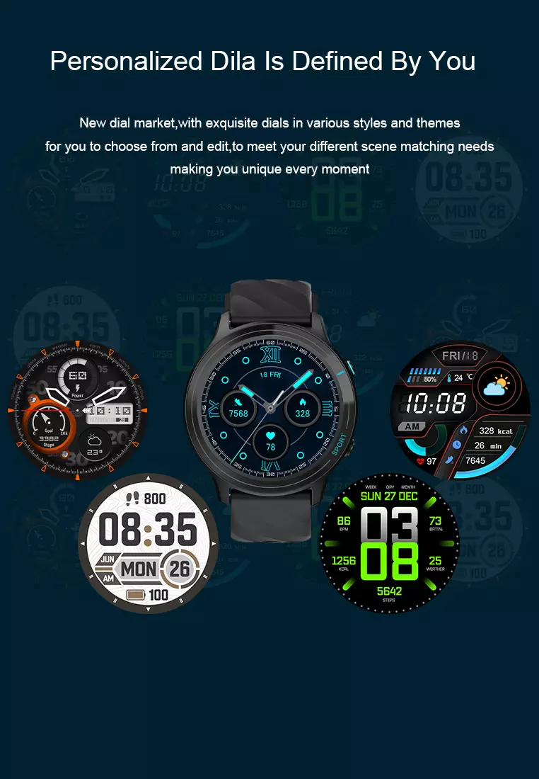 SmartWatch Z123 Bluetooth Call Jam Pintar 24H Temperature Monitoring Sport Fitness Touch Screen AI Voice Assistant white