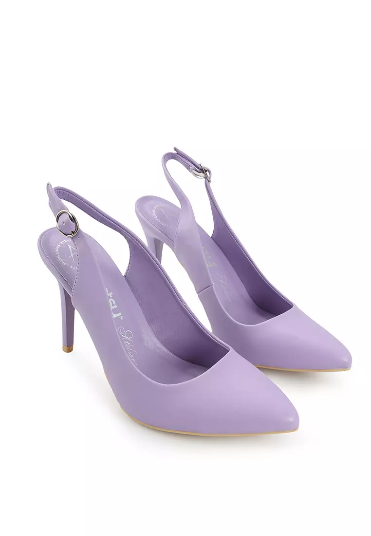 Purple slingback heels outlet