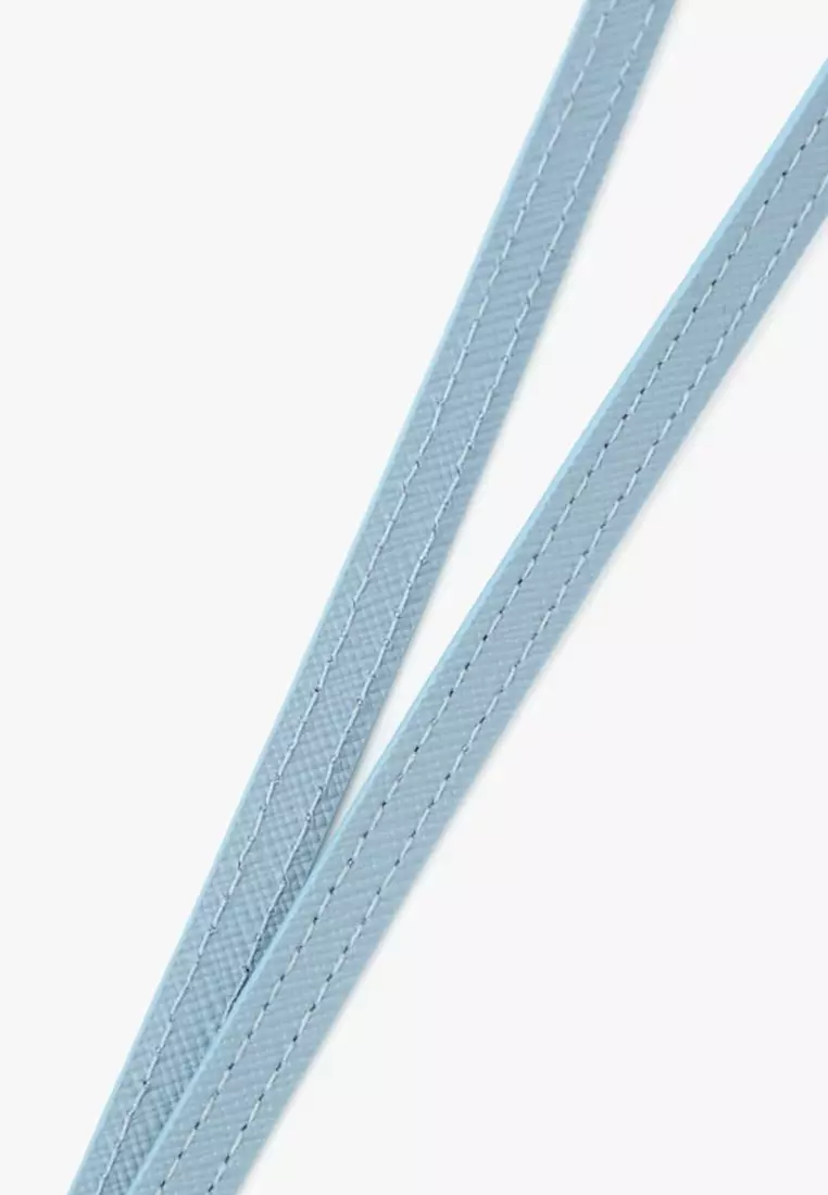 Logo Neck Strap Leather Cardholder