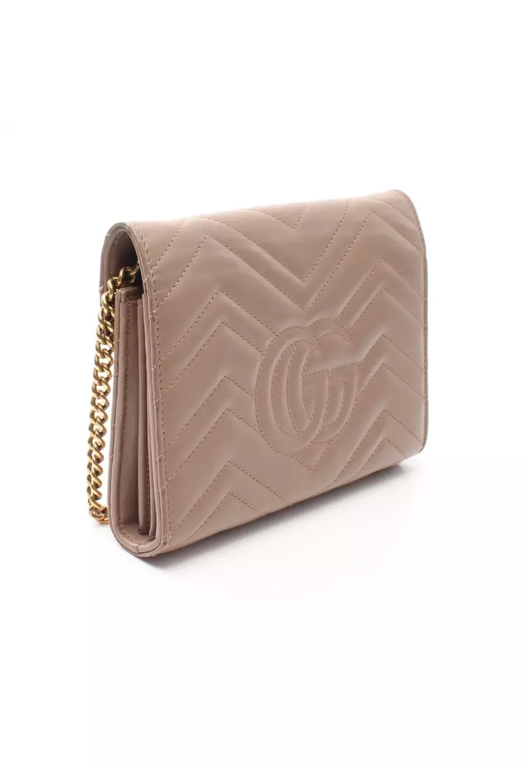 Ladies gg marmont chain coin purse in pink clearance