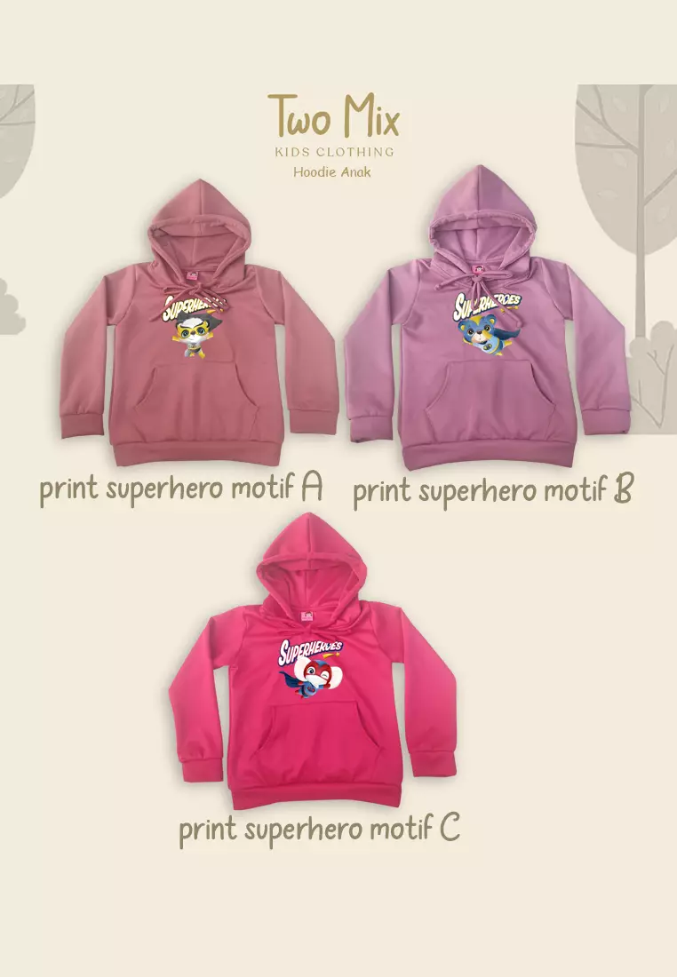 TWO MIX - Hoodie Anak Digital Print Super Heroes 4284