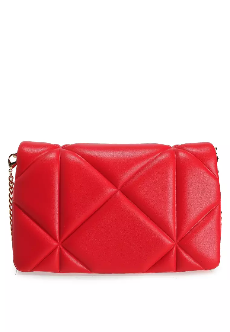 Embossed Quilted Chain Sling Bag (nt)