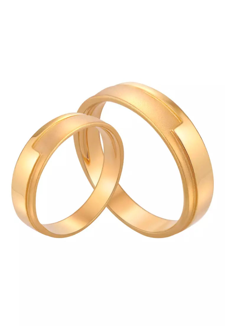 Louis Vuitton LV Instinct Set of 2 Rings Gold Metal. Size M