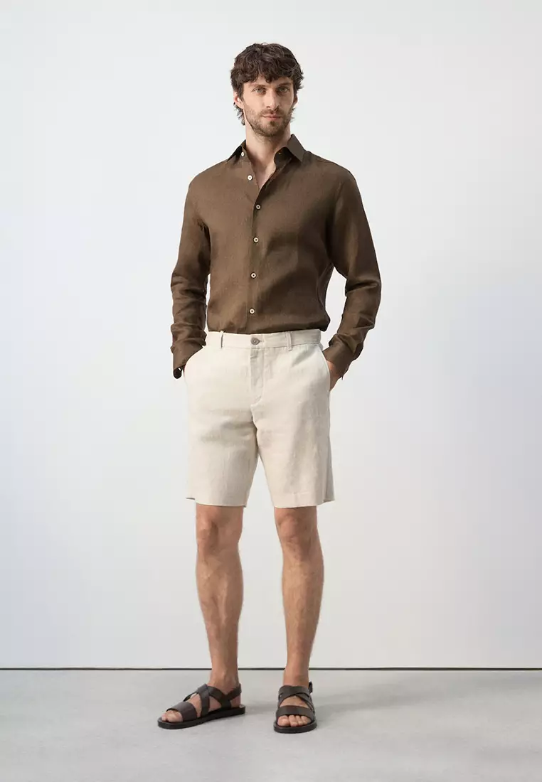 100% Linen Slim-Fit Shirt