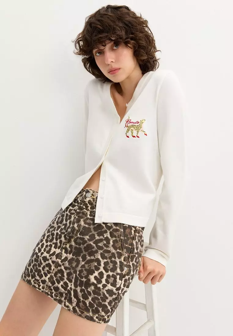 Embroidered Cardigan - Ivory